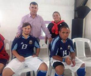 Azule�os junto a la Selecci�n Argentina de Futsal de S�ndrome de Down